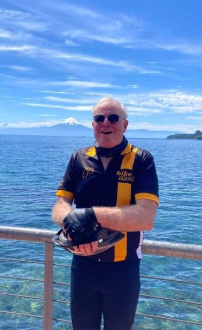 Jonathan Waterer Cycling on the  tour with redspokes